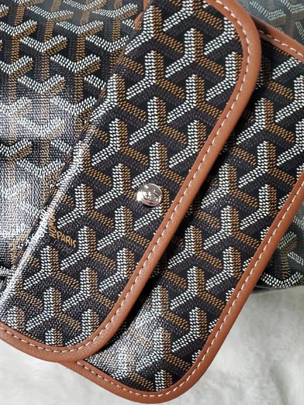 G💗YARD Brown Patterned Shoulder Bag with Matching Pouch
